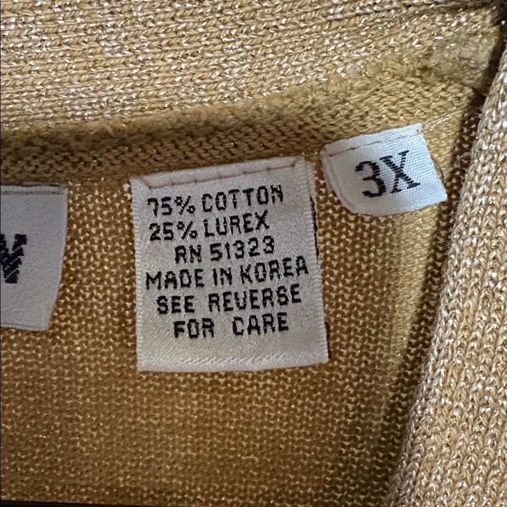 Gold Button-Up Cardigan sweater - Picture 5 of 8